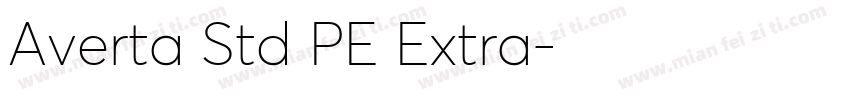 Averta Std PE Extra字体转换